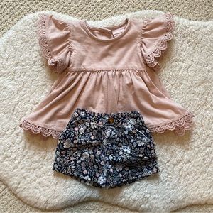 Floral Shorts and Top Set